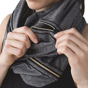 Lululemon Vinyasa Scarf Tonka Stripe Gold Zipper